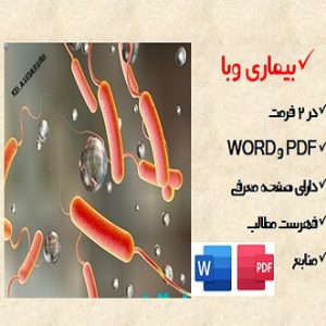 بیماری وبا PDF و WORD