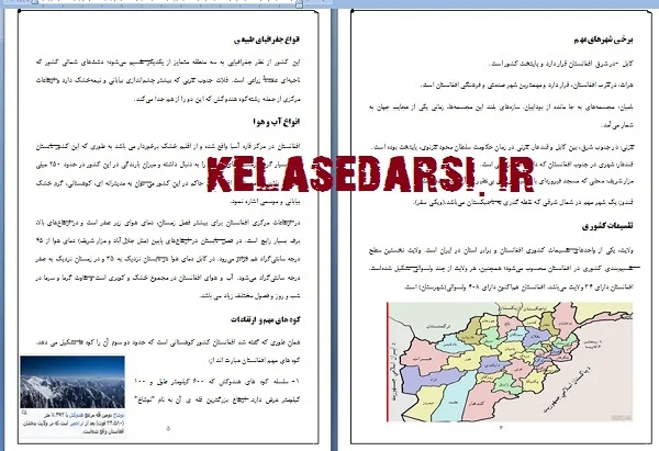 تحقیق کامل در افغانستان pdf و word